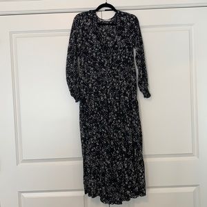 Zara b&w floral Angel dress